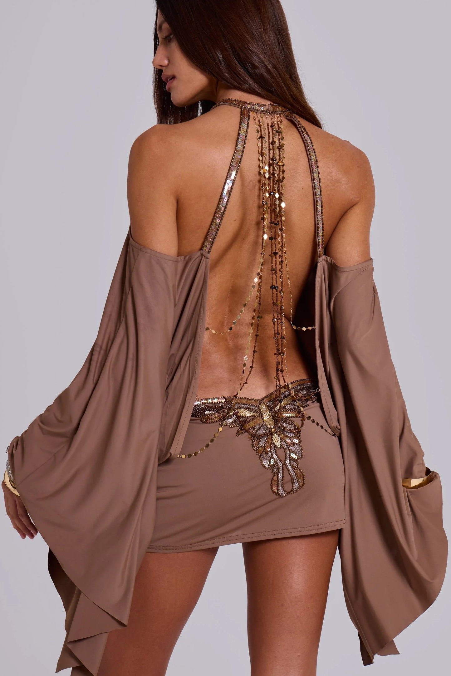 EVI BUTTERFLY MINI DRESS