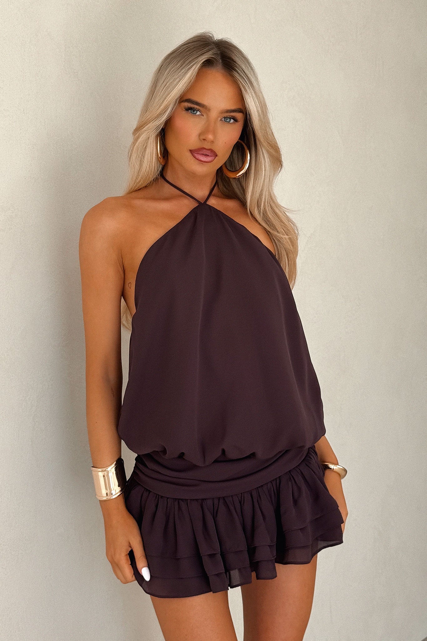 Latina Open Back Mini Dress