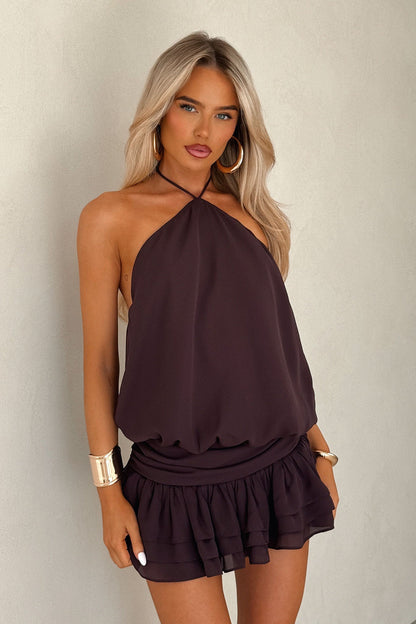 Latina Open Back Mini Dress