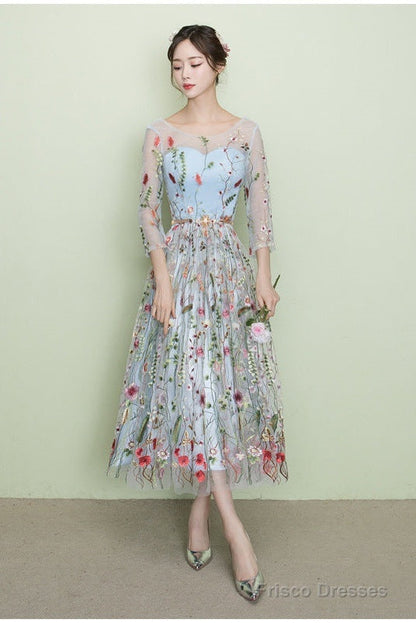 Celeste Lace Tea-Length Dress