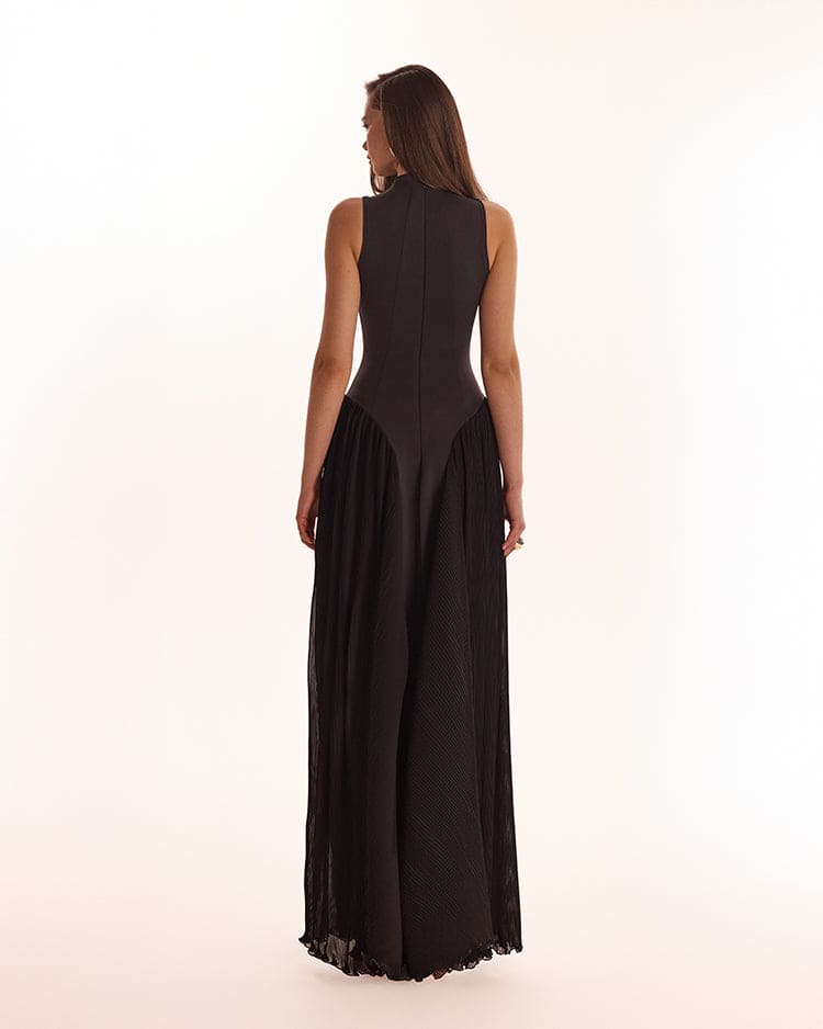 Margot Mock Neck Maxi Dress