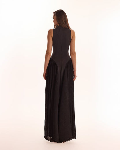 Margot Mock Neck Maxi Dress