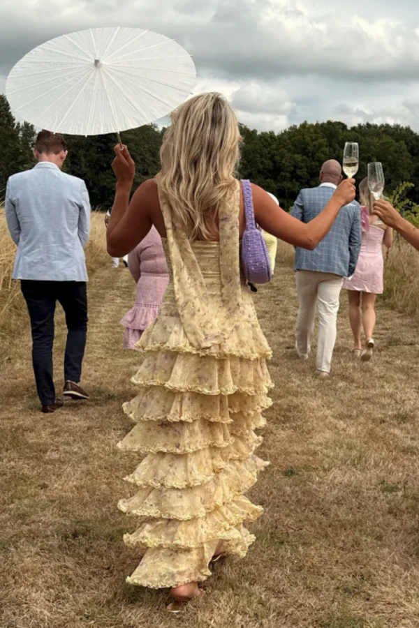 Isabelle Chiffon Strapless Maxi Dress