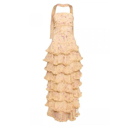 Isabelle Chiffon Strapless Maxi Dress