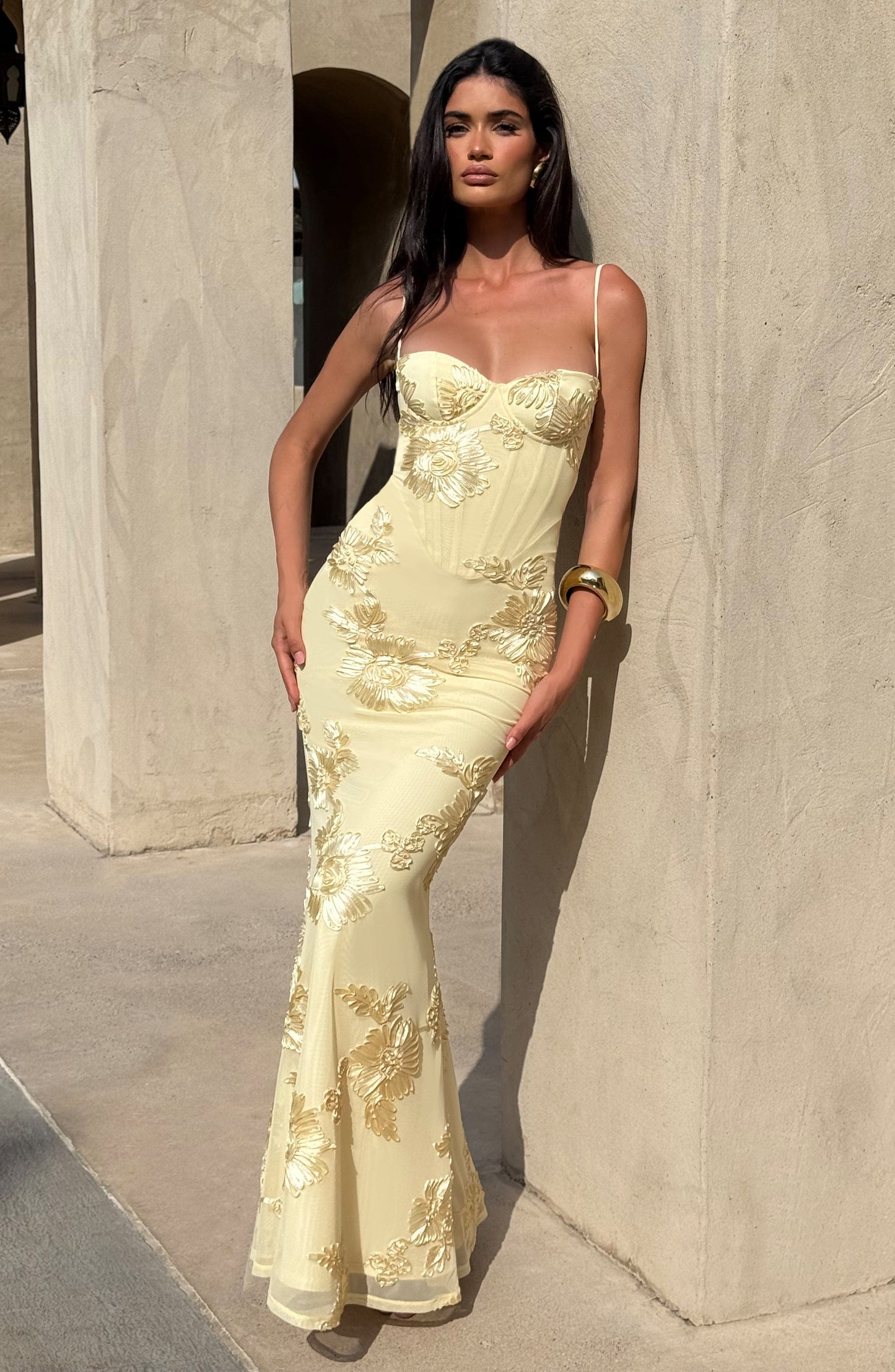Nefertiti Plum Silk Maxi Dress