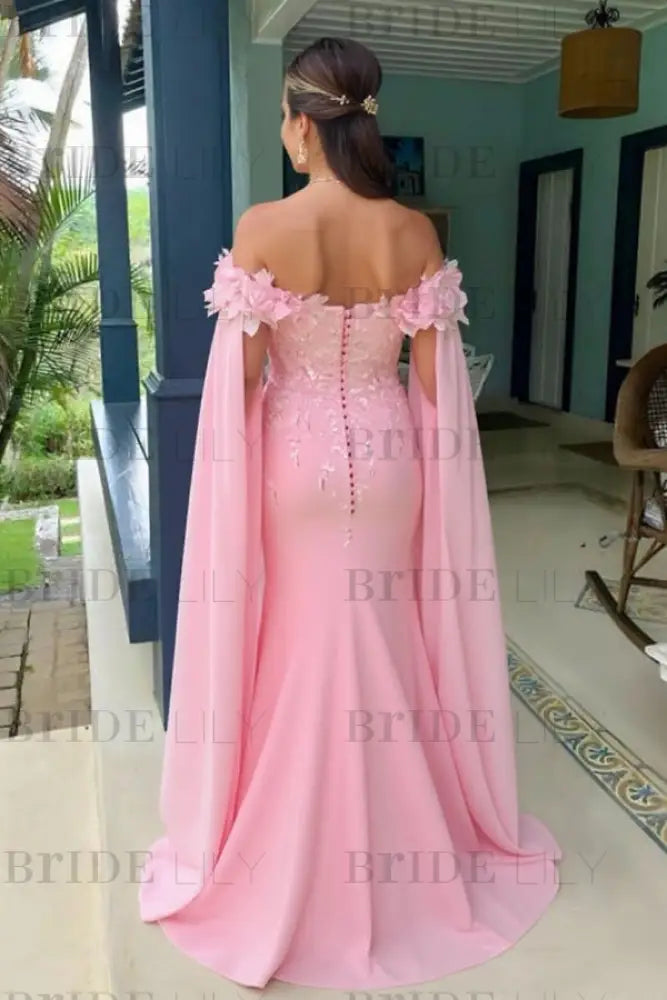 Margot Off-Shoulder Chiffon Mermaid Dress