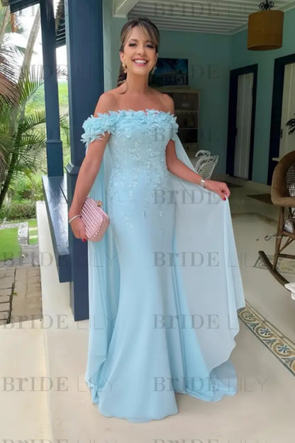 Margot Off-Shoulder Chiffon Mermaid Dress