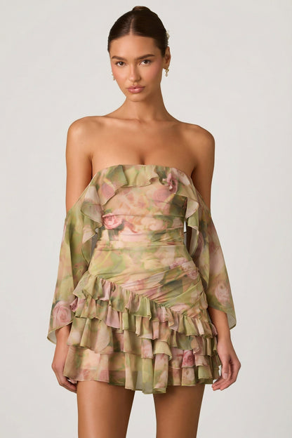 Birdie Off-Shoulder Ruffled Mini Dress
