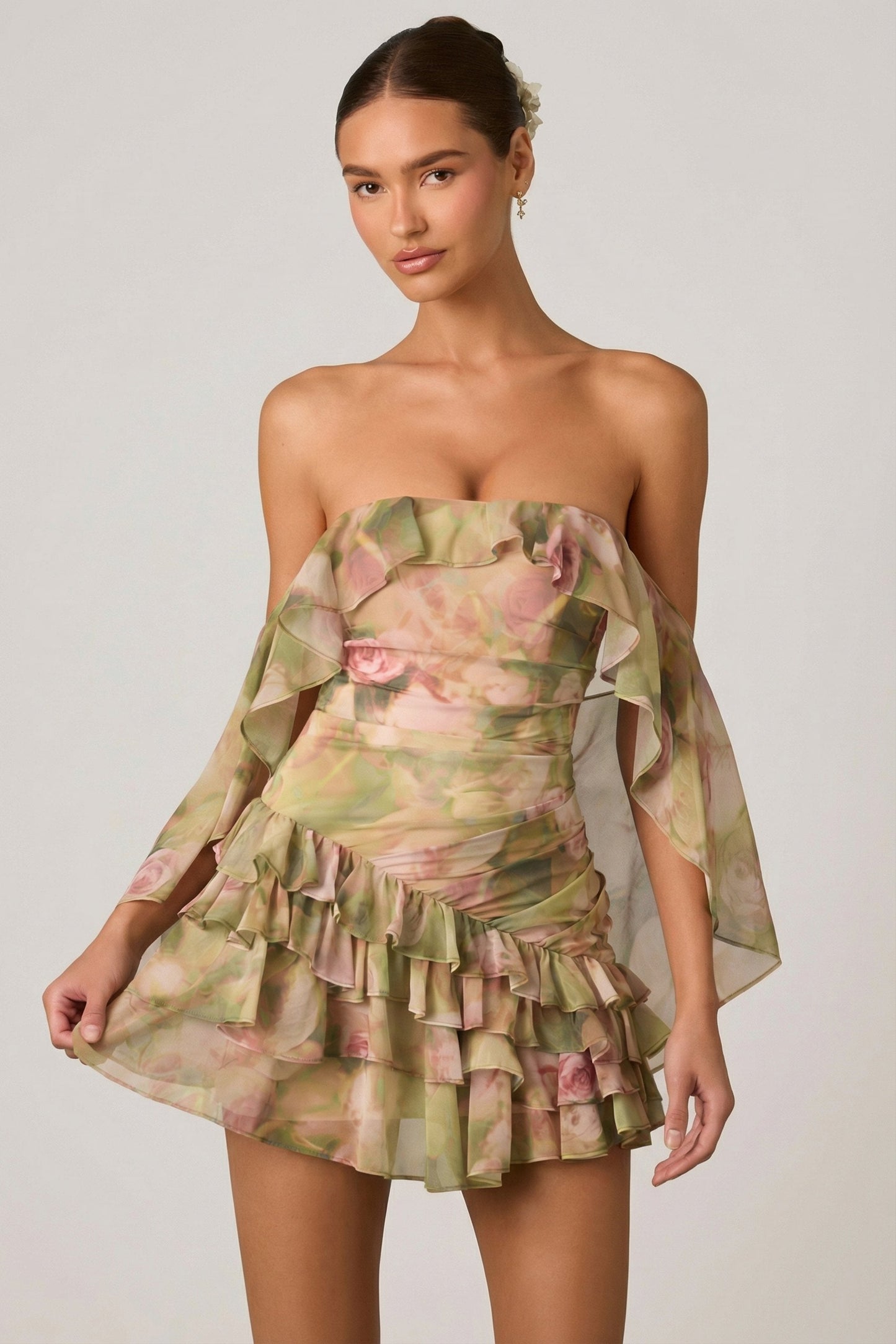 Birdie Off-Shoulder Ruffled Mini Dress