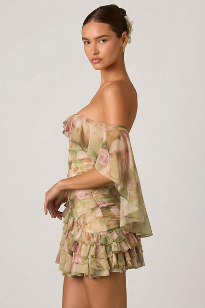 Birdie Off-Shoulder Ruffled Mini Dress