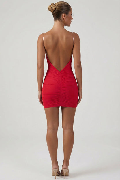 Valentina Ruched Bodycon Mini Dress