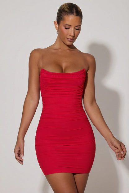 Valentina Ruched Bodycon Mini Dress