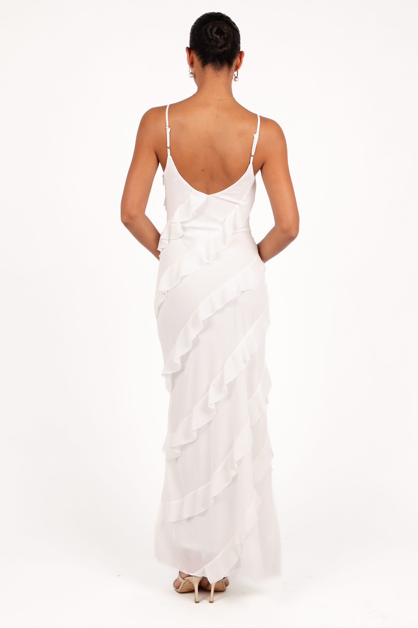 Ciao Ruffle Maxi Dress in Cerulean