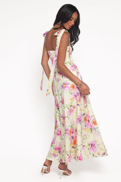 Ellody Maxi Dress in Yellow Petunia