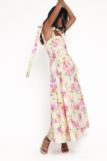 Ellody Maxi Dress in Yellow Petunia