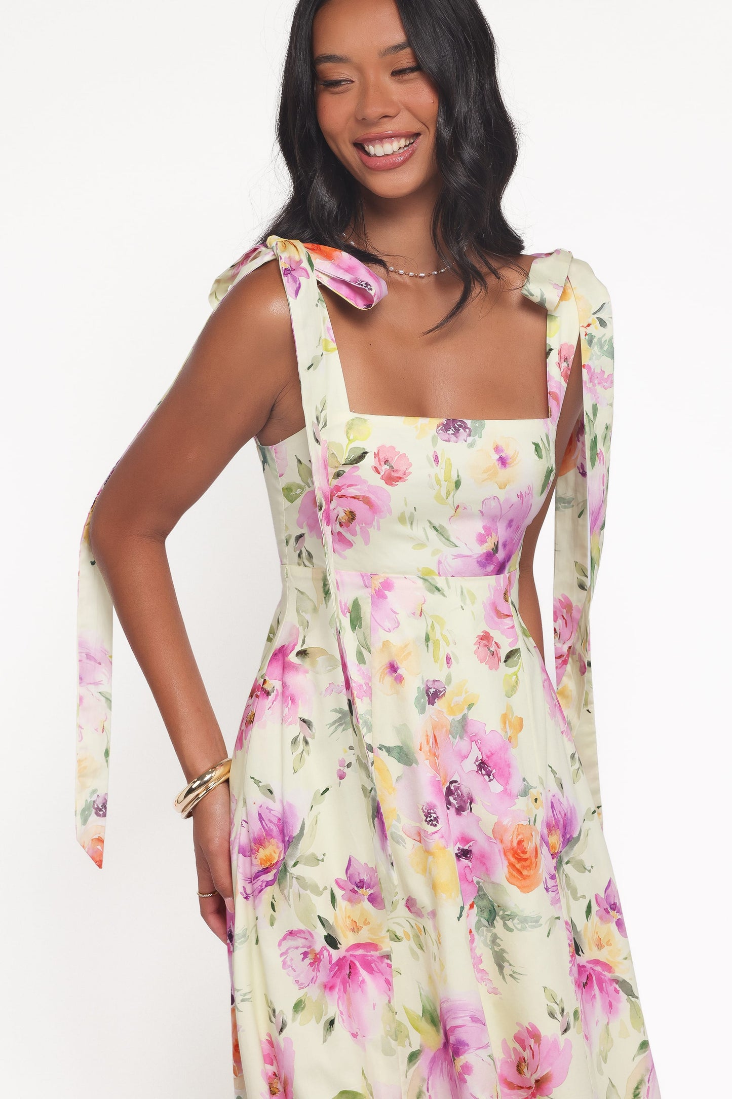 Ellody Maxi Dress in Yellow Petunia