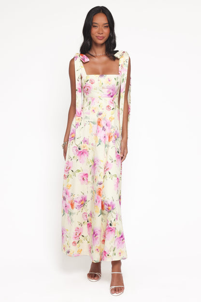 Ellody Maxi Dress in Yellow Petunia