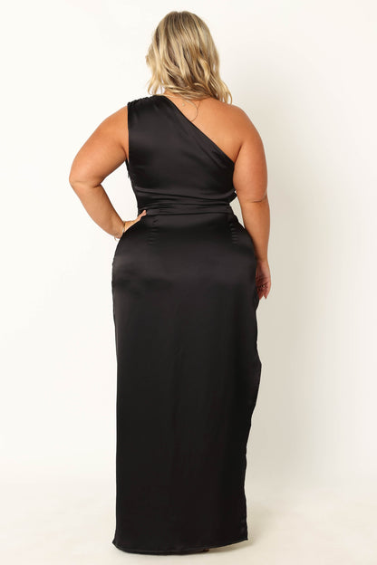 Nadia One-Shoulder Maxi Dress in Navy