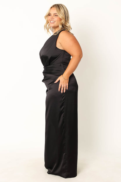 Nadia One-Shoulder Maxi Dress in Navy