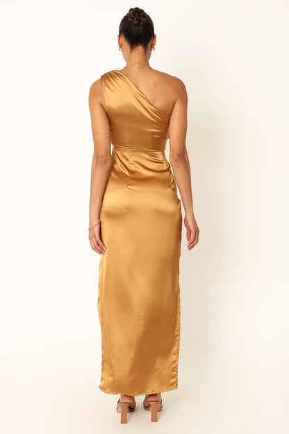 Nadia One-Shoulder Maxi Dress in Navy
