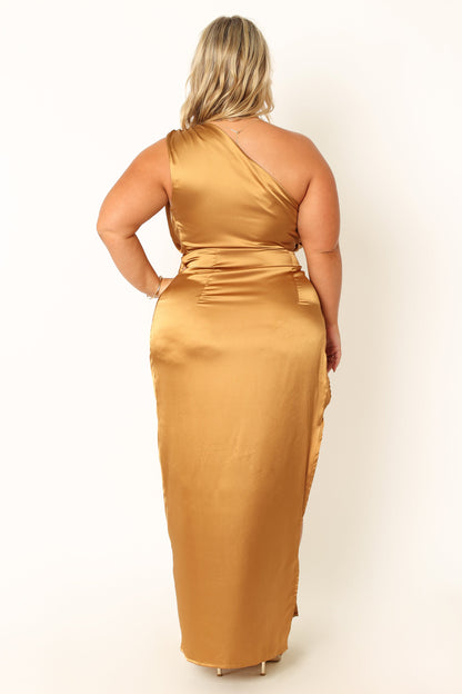 Nadia One-Shoulder Maxi Dress in Navy