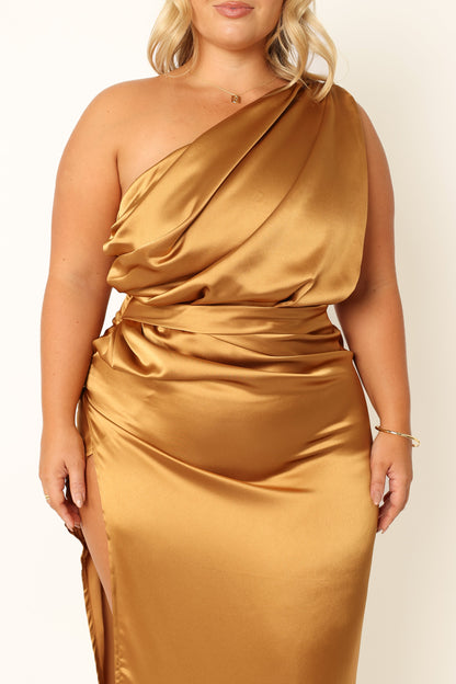 Nadia One-Shoulder Maxi Dress in Navy