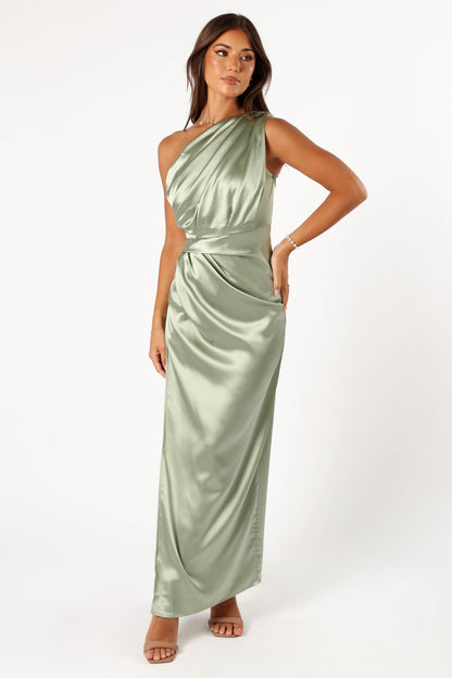 Nadia One-Shoulder Maxi Dress in Navy