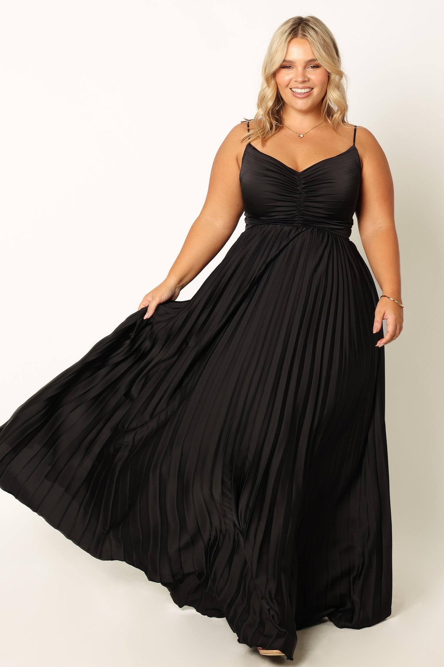 Naira Pleated Maxi Dress