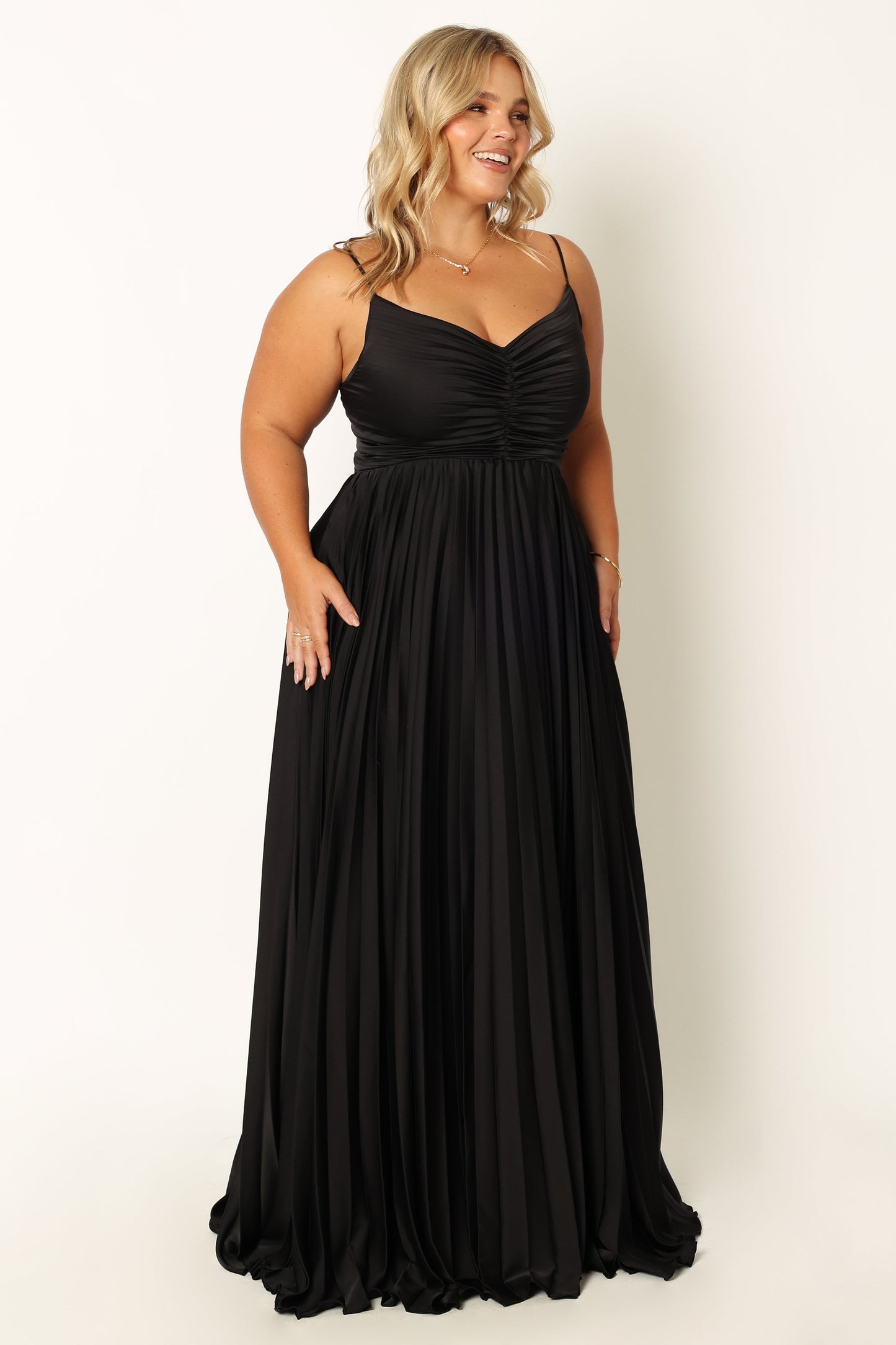 Naira Pleated Maxi Dress