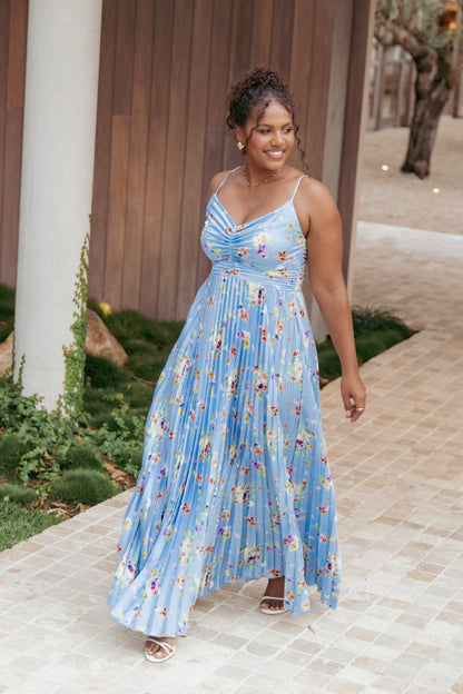 Naira Pleated Maxi Dress