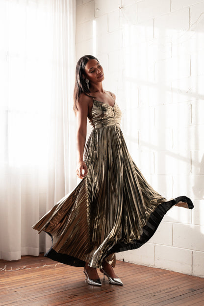 Naira Pleated Maxi Dress
