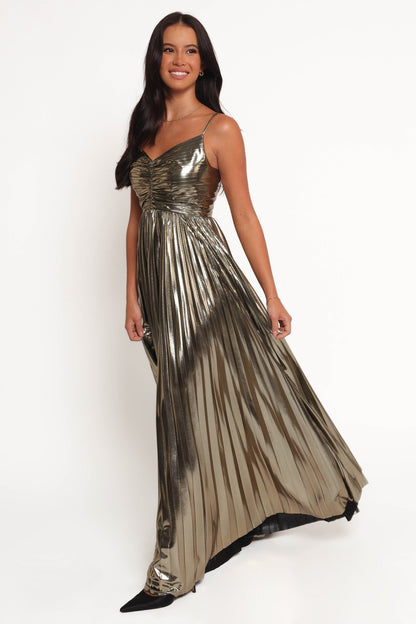 Naira Pleated Maxi Dress