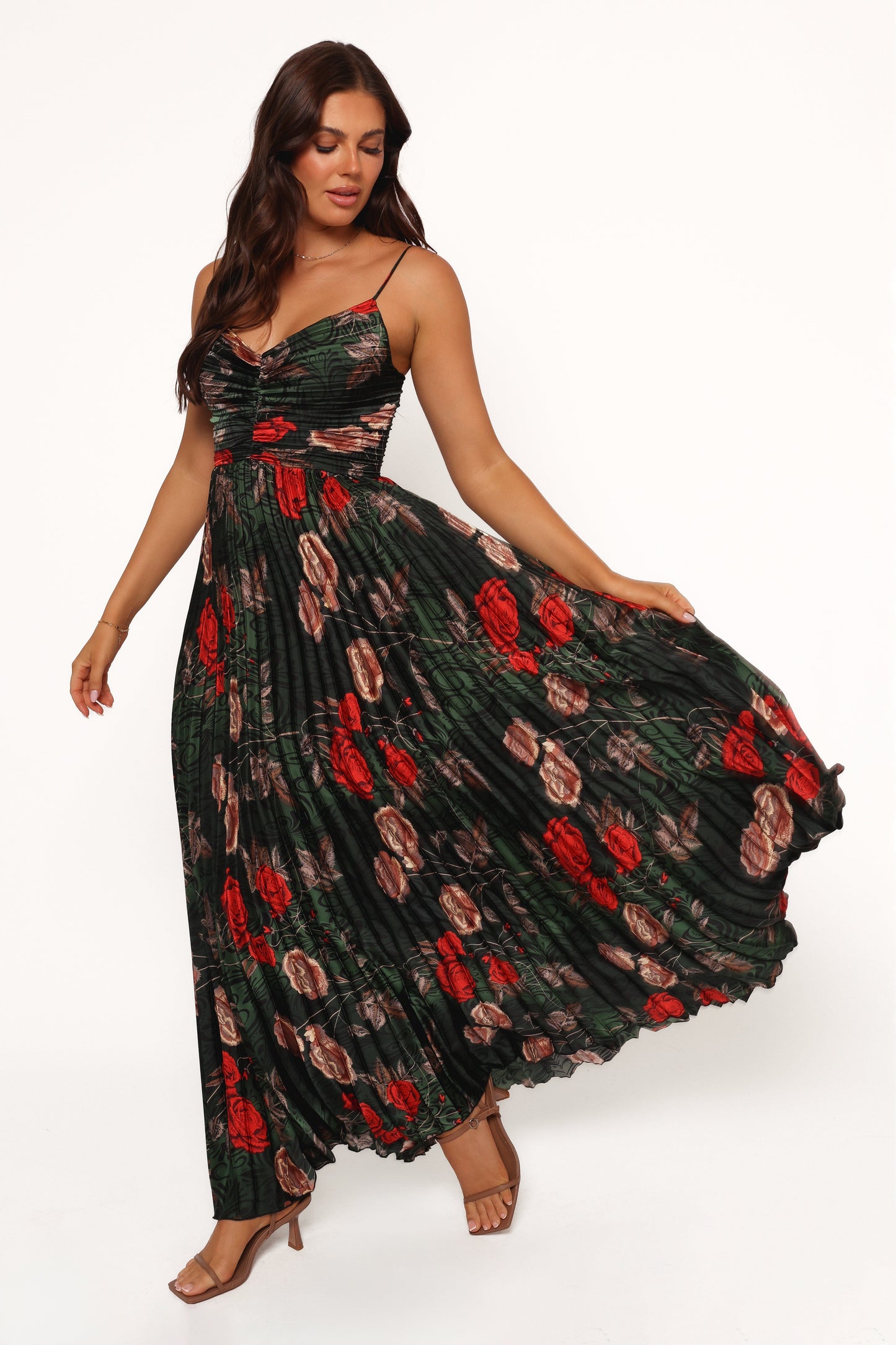 Naira Pleated Maxi Dress