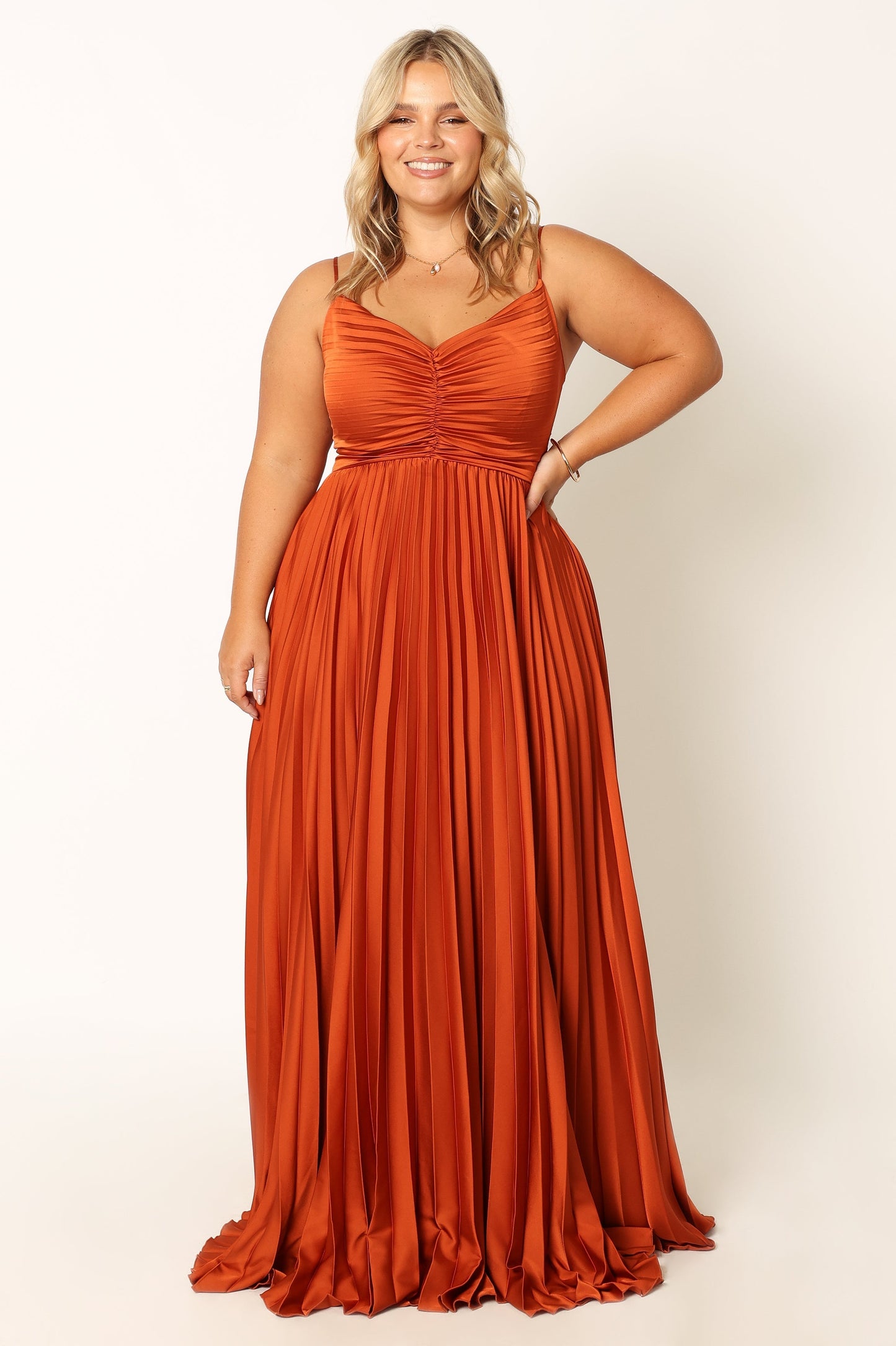 Naira Pleated Maxi Dress