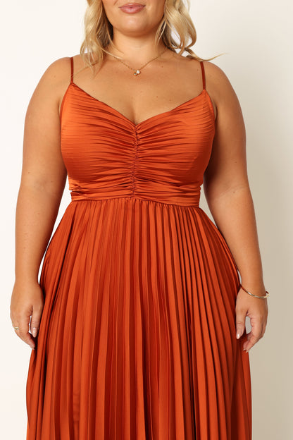 Naira Pleated Maxi Dress