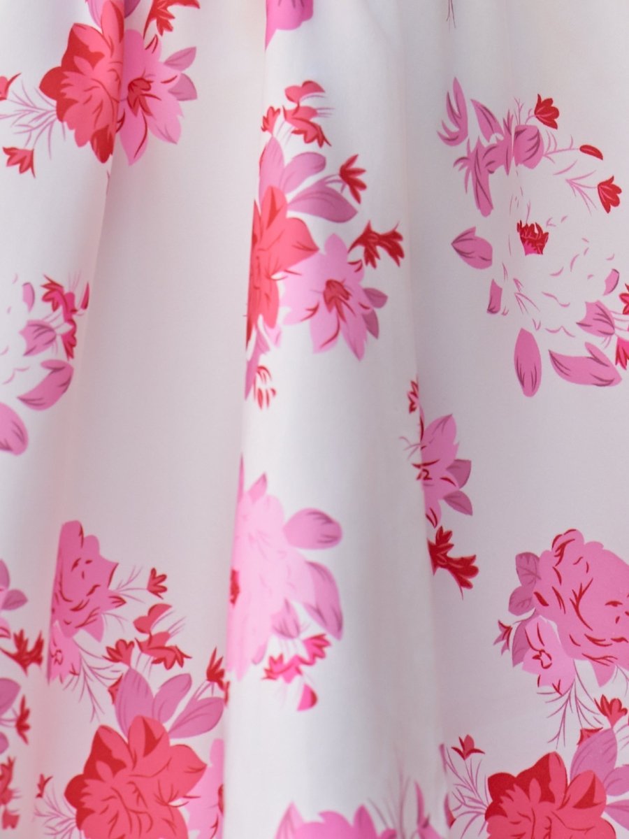 Rosalie Floral Satin A-Line Dress