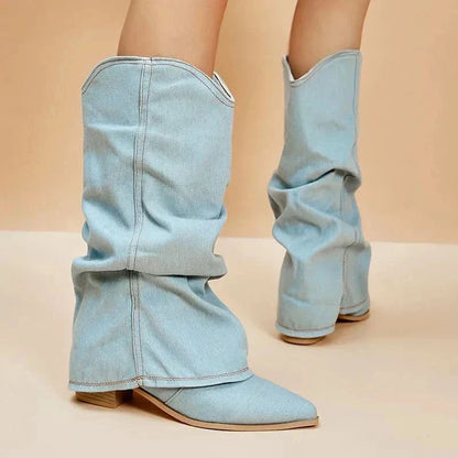 Amy Denim Boots