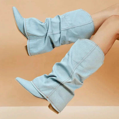 Amy Denim Boots
