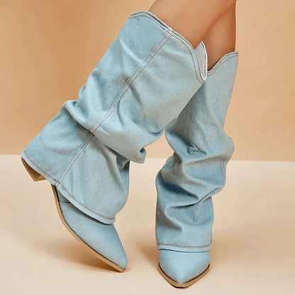Amy Denim Boots