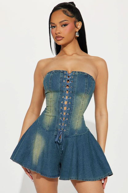 Elysia Denim Romper