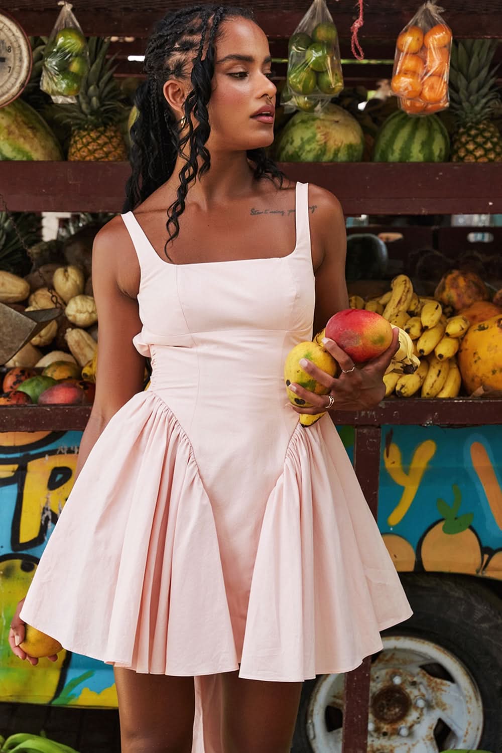 Florenne Bow Mini Dress
