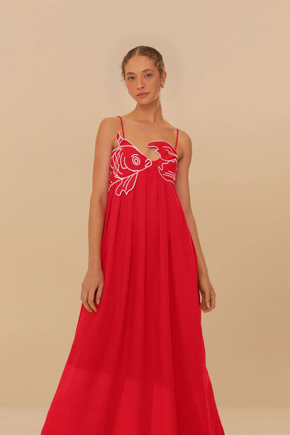 Lena Fish Maxi Dress