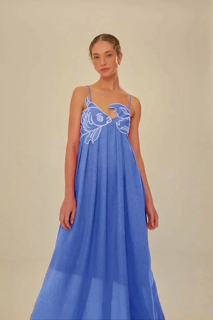 Lena Fish Maxi Dress
