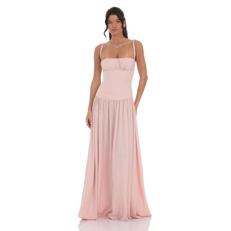 Lucy Satin Maxi Dress