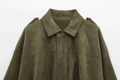 Mara Elegant Suede Loose Jacket