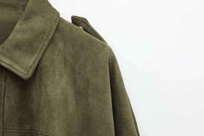 Mara Elegant Suede Loose Jacket