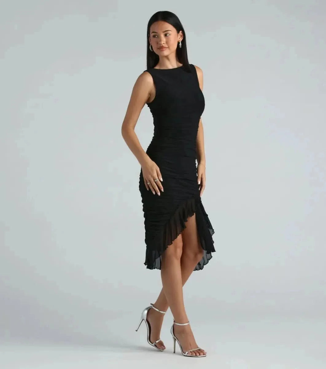 Meeda Ruffle Midi Dress