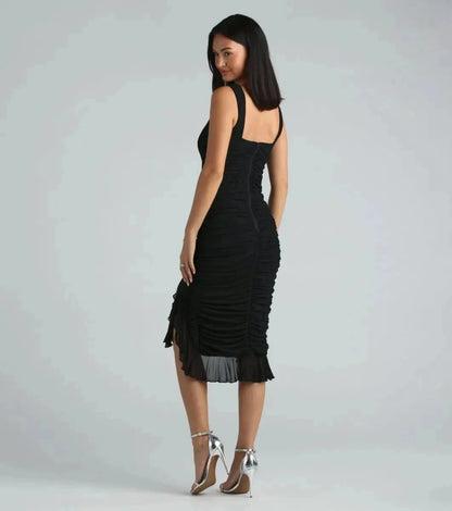 Meeda Ruffle Midi Dress
