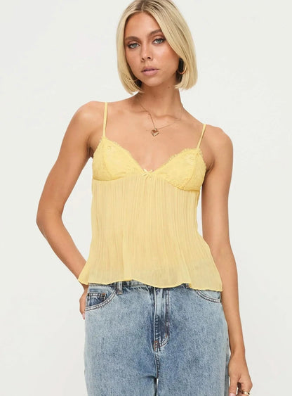 Noble Lace Pleated Top