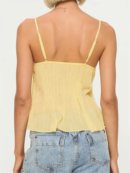 Noble Lace Pleated Top